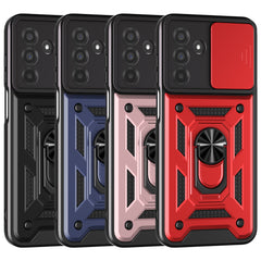 iCatchy Case for Samsung Galaxy A17 / A26 With 2 Screen Protector Sliding Camera Cover Shockproof Heavy-duty Military Rugged Ring Holder Kickstand