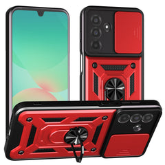 iCatchy Case for Samsung Galaxy A17 / A26 With 2 Screen Protector Sliding Camera Cover Shockproof Heavy-duty Military Rugged Ring Holder Kickstand