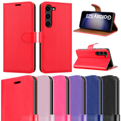 iCatchy for Samsung Galaxy S23 Case Leather Wallet Book Flip Folio Stand View Cover with Card Slots and Kickstand for Samsung Galaxy S23 Phone Cover image 0