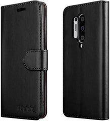 iCatchy For OnePlus 8 Pro Case Leather Wallet Book Flip Folio Stand View Cover Pouch Compatible with OnePlus 8 Pro image 0