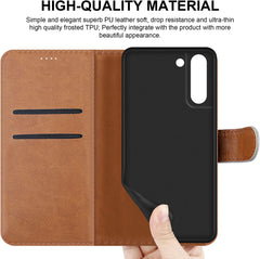 For Samsung Galaxy S21 Case Leather Wallet Flip Stand View Cover with Card Slots Compatible with Galaxy S21 (6.2'') Phone Cover image 2