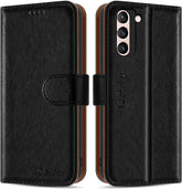 For Samsung Galaxy S21 Case Leather Wallet Flip Stand View Cover with Card Slots Compatible with Galaxy S21 (6.2'') Phone Cover image 0