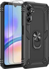 iCatchy Case for Samsung Galaxy A05s Ring Holder Military Grade Protective Shockproof Tough Cover with 2 Screen Protector Tempered Glass image 0