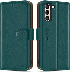 For Samsung Galaxy S21+ 5G Case Leather Wallet Flip Stand View Cover with Card Slots Compatible with Galaxy S21+ 5G (6.7'') Phone Cover image 1