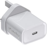 iCatchy USB C Wall Charger Plug – White, 20W, Type-C Wall Charger Plug Compatible with iPhone 13/12/S 2020/11/XS/XR/X/8, iPad Air Galaxy S21 Ultra/S21/S21 FE, Xiaomi, OnePlus 20W