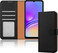 iCatchy for Samsung Galaxy A05 Case Leather Wallet Book Flip Folio Stand View Magnetic Protect RFID Blocking Cover Compatible with Samsung A05 Phone image 0