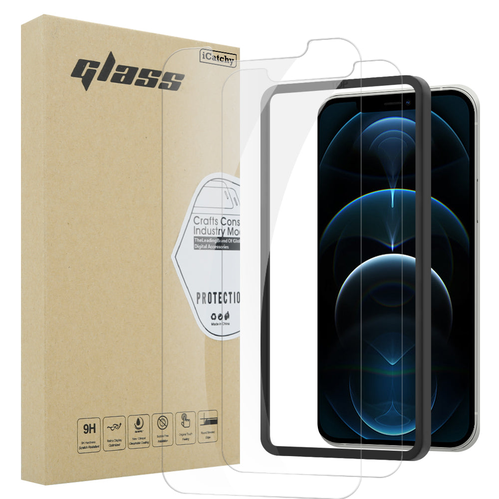 For iPhone 13 Premium Tempered Glass Screen Protector Full Coverage Protection Screen Protector (Pack 2) image 0