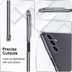 iCatchy Case for Samsung Galaxy A34, Shockproof Transparent Back Phone Cover with 2-Pack Tempered Glass Screen Protector, Anti-Scratch Bumper Clear Back (Clear)