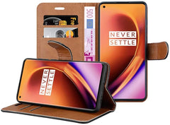 iCatchy For OnePlus 8 Pro Case Leather Wallet Book Flip Folio Stand View Cover Pouch Compatible with OnePlus 8 Pro image 1
