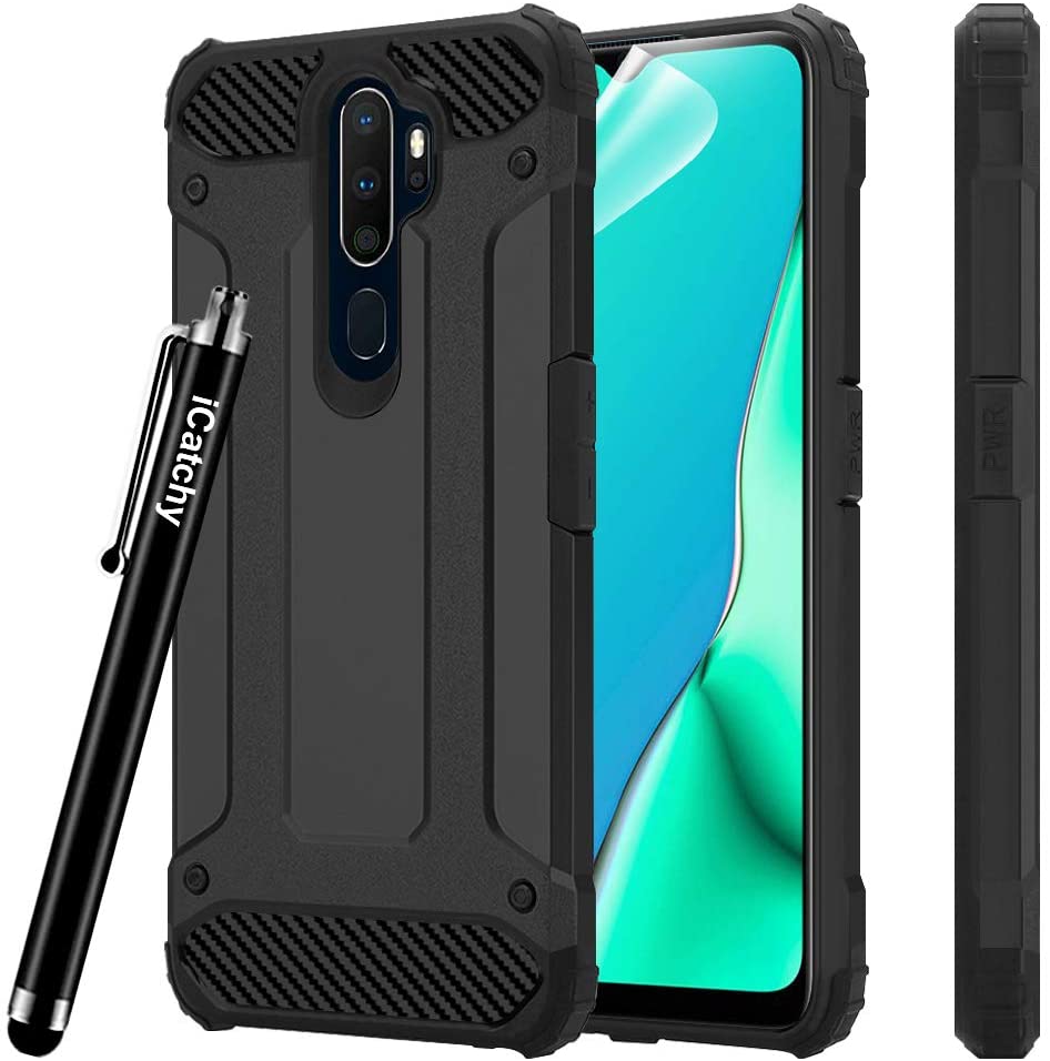 iCatchy Compatible for Oppo A9 2020 Case Heavy Duty Dual Layer Slim Armour Cover image 0