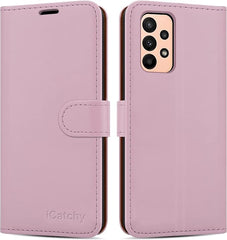 iCatchy for Samsung Galaxy M23 Case Leather Wallet Book Flip Folio Stand View Cover with Card Slots and Kickstand for Samsung Galaxy M23 Phone Cover
