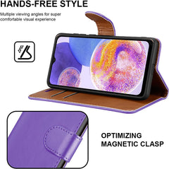 iCatchy for Samsung Galaxy M23 Case Leather Wallet Book Flip Folio Stand View Cover with Card Slots and Kickstand for Samsung Galaxy M23 Phone Cover