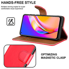 iCatchy For Oppo A94 5G Case Leather Wallet Book Flip Folio Stand View Cover Pouch for Oppo A94 5G image 3
