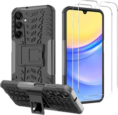 iCatchy Case for Samsung Galaxy A16 5G / 4G Military Grade Shockproof, Heavy Duty Hard Tough Dual Layer Robust Bumper Kickstand Cover and 2 Screen Protector for Samsung Galaxy A16 Phone image 0