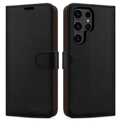 iCatchy for Samsung Galaxy S23 Ultra Case Leather Wallet Book Flip Folio Stand View Cover with Card Slots and Kickstand for Samsung Galaxy S23 Ultra Phone Cover image 2