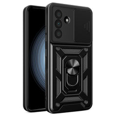 iCatchy for Samsung Galaxy A36 5G Phone Case Military Grade Drop Protection Bumper Cover, 360°Rotate Magnetic Ring Stand, Slide Camera Lens Anti-Scratch Hybrid Tough Shell image 0