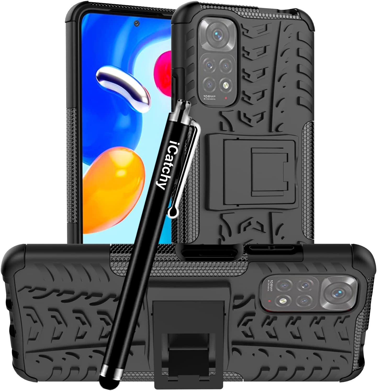 iCatchy for Xiaomi Redmi Note 11 Case, Heavy Duty Hard Tough Dual Layer Hybrid Shockproof Cover compatible For Xiaomi Redmi Note 11 Phone Case image 0