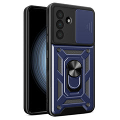 iCatchy for Samsung Galaxy A36 5G Phone Case Military Grade Drop Protection Bumper Cover, 360°Rotate Magnetic Ring Stand, Slide Camera Lens Anti-Scratch Hybrid Tough Shell