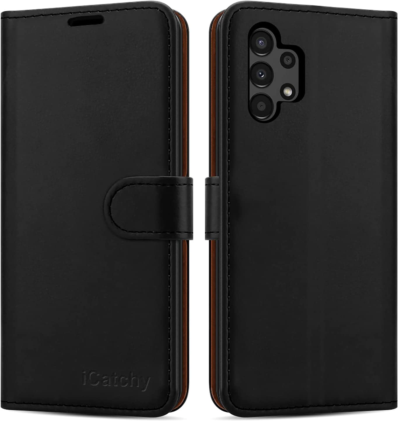 iCatchy for Samsung Galaxy A13 4G Case Leather Wallet Book Flip Folio Stand View Cover Pouch for Samsung Galaxy A13 4G image 0