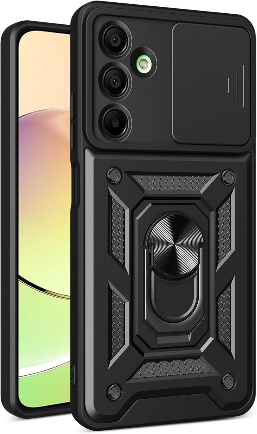 iCatchy Case for Samsung Galaxy A16 Phone Camera Cover Shockproof Heavy-duty Military Rugged Ring Holder Kickstand for Samsung A16 5G / 4G image 0