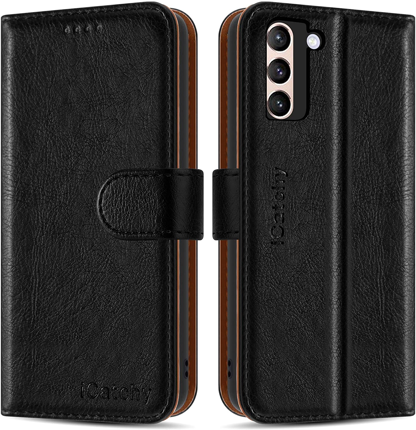 For Samsung Galaxy S21+ 5G Case Leather Wallet Flip Stand View Cover with Card Slots Compatible with Galaxy S21+ 5G (6.7'') Phone Cover image 0