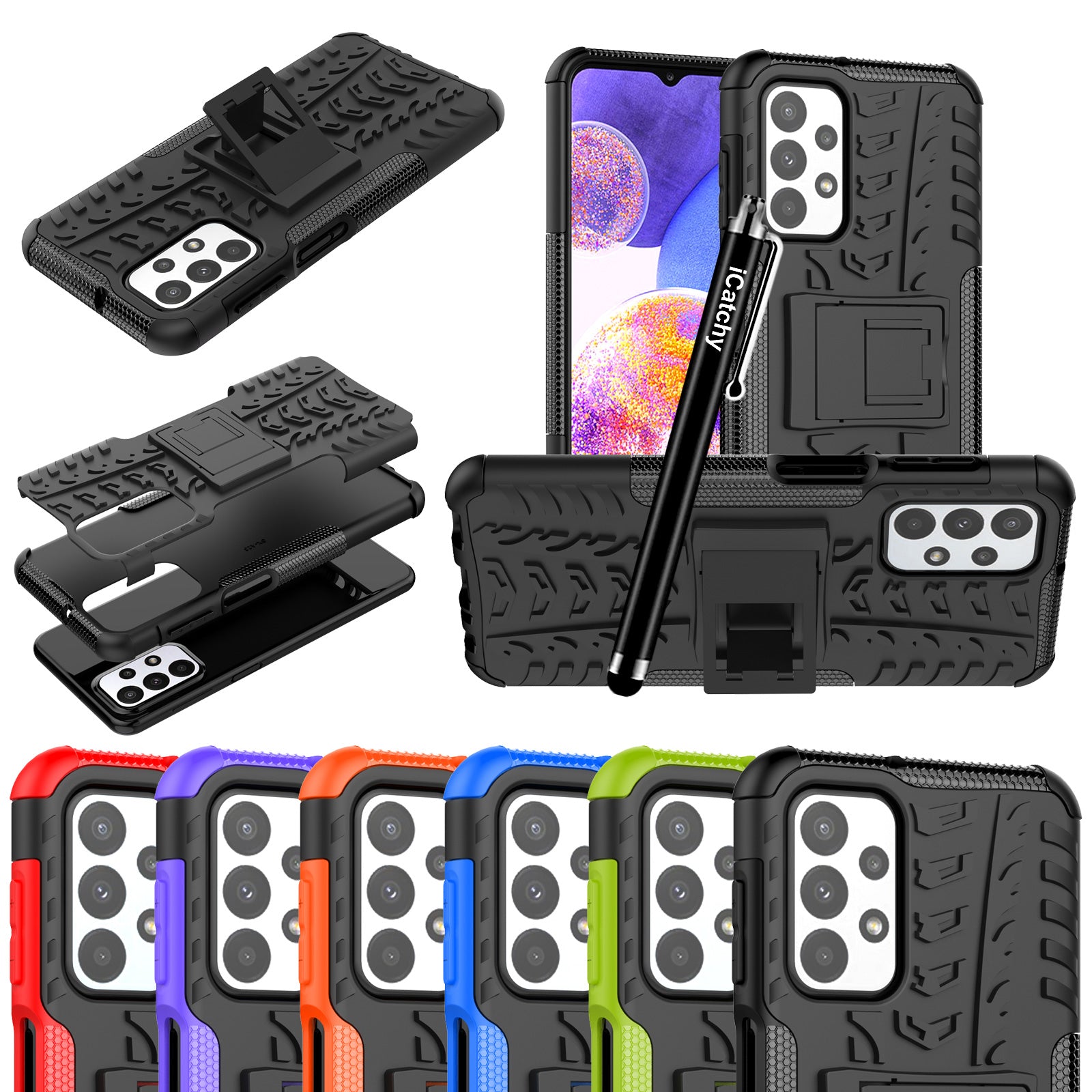 iCatchy for Samsung Galaxy A23 5G Case, Heavy Duty Hard Tough Dual Layer Hybrid Shockproof Cover compatible For Samsung Galaxy A23 5G Phone Case image 0