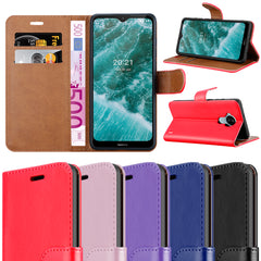 For Nokia C30 Case Leather Wallet Book Flip Folio Stand View Magnetic Closure with Card Slots Cover image 0