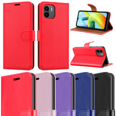 iCatchy for Xiaomi Redmi A1 Case Leather Wallet Book Flip Folio Stand View Cover with Card Slots and Kickstand for Xiaomi Redmi A1 Phone Cover image 0