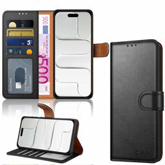 iCatchy for iPhone Air Case 6.5-Inch with 4 Card Slots Leather Wallet Flip Book Magnetic Closure Kickstand Shockproof Protective Phone Cover compatible with iPhone Air