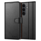 iCatchy for Samsung Galaxy S26 FE Case with 4 Card Slots Leather Wallet Flip Book Magnetic Closure Kickstand Shockproof Protective Phone Cover compatible with Galaxy S26 FE