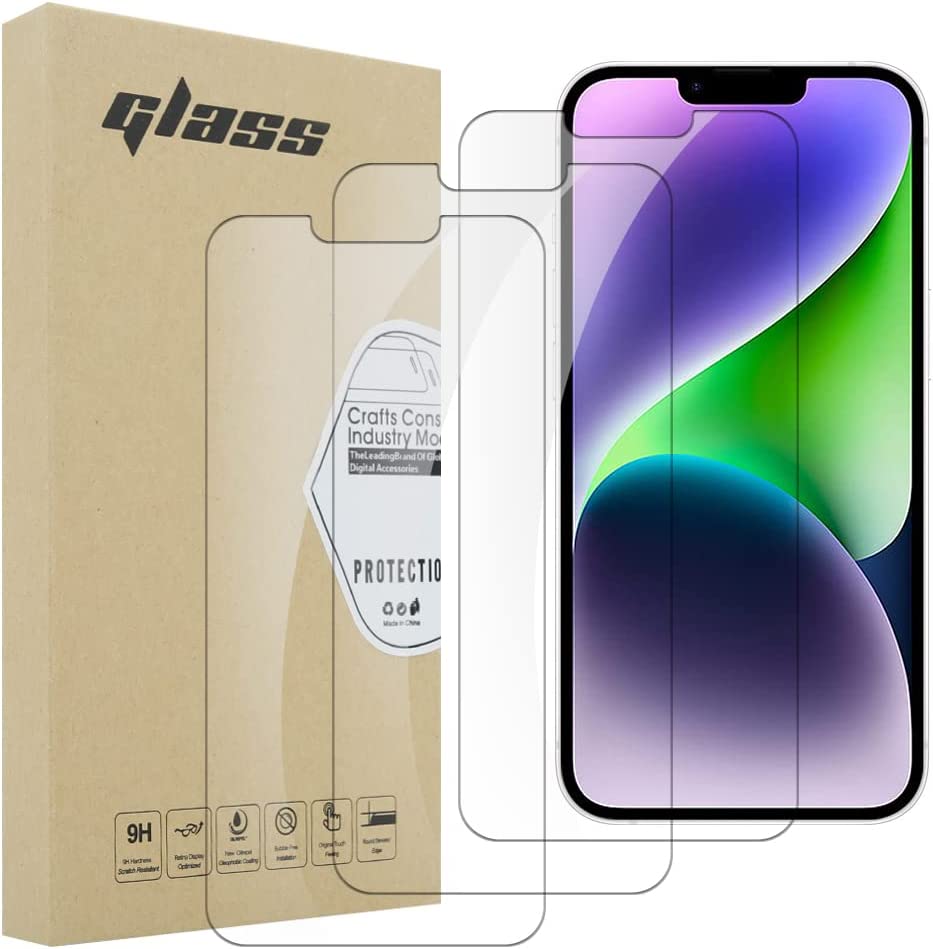 iCatchy Screen Protector Compatible with iPhone 14 Max Phone High Transparency Tempered Glass Protection Film - 3 Pack image 0