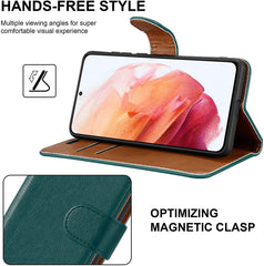 For Samsung Galaxy S21+ 5G Case Leather Wallet Flip Stand View Cover with Card Slots Compatible with Galaxy S21+ 5G (6.7'') Phone Cover image 3