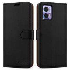 iCatchy for Motorola Edge 30 Neo Case Leather Wallet Book Flip Folio Stand View Cover with Card Slots and Kickstand for Motorola Edge 30 Neo Phone Cover image 2