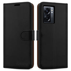 iCatchy for Oppo A77 5G Case Leather Wallet Book Flip Folio Stand View Cover with Card Slots and Kickstand for Oppo A77 5G Phone Cover image 2