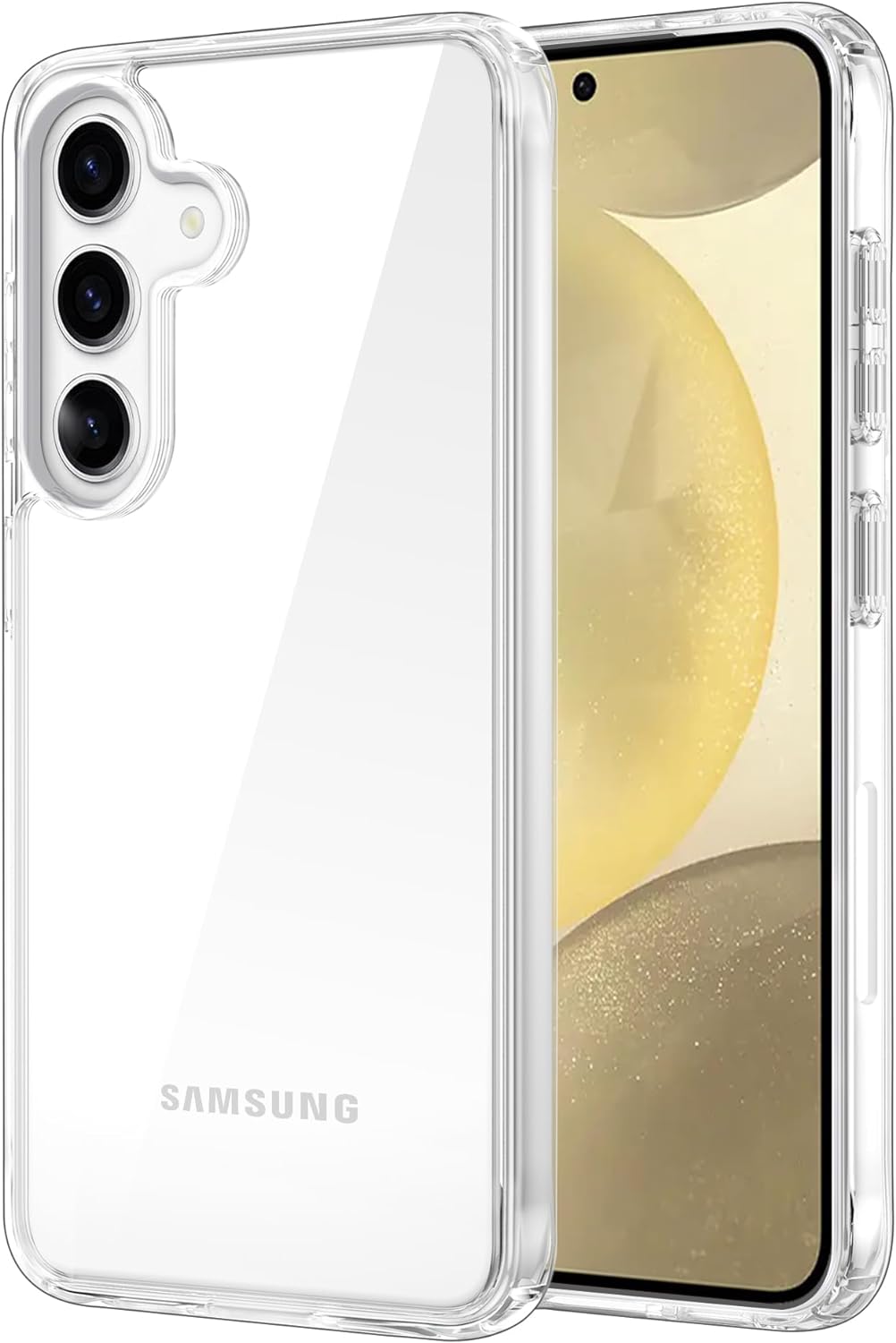 iCatchy Case for Samsung Galaxy S24 6.2-Inch, Shockproof Bumper Anti-Scratch Hard PC Back Clear Back Cover Compatible with Samsung S24 Phone image 0