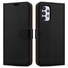 iCatchy for Samsung Galaxy A33 5G Case Leather Wallet Book Flip Folio Stand View Cover Kickstand Magnetic Closure Card Slots with Storage Compartment for Samsung A33 Case image 1