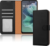 iCatchy for Motorola Moto G35 Case, Leather Wallet Book Flip Folio Kickstand Magnetic Protect RFID Blocking Wallet Cover for Motorola G35 Phone image 0