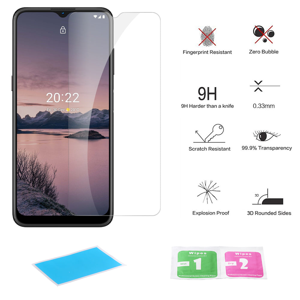 For Nokia G21 / Nokia G11 Screen Protector Premium Tempered Glass Full Coverage Protection Clear Bubble Anti-Scratch (Pack 2) image 0