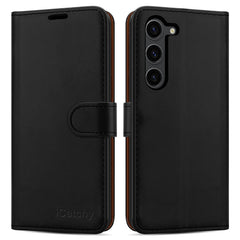 iCatchy for Samsung Galaxy S23 Case Leather Wallet Book Flip Folio Stand View Cover with Card Slots and Kickstand for Samsung Galaxy S23 Phone Cover image 2
