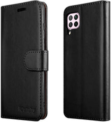 iCatchy Compatible with Huawei P40 Lite Case Leather Wallet Book Flip Folio Stand View Case for Huawei P40 Lite Phone Cover image 0