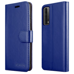 For Huawei P Smart 2021 Case Leather Wallet Book Flip Folio Stand View Cover Compatible with Huawei P Smart 2021 Phone Cover image 1