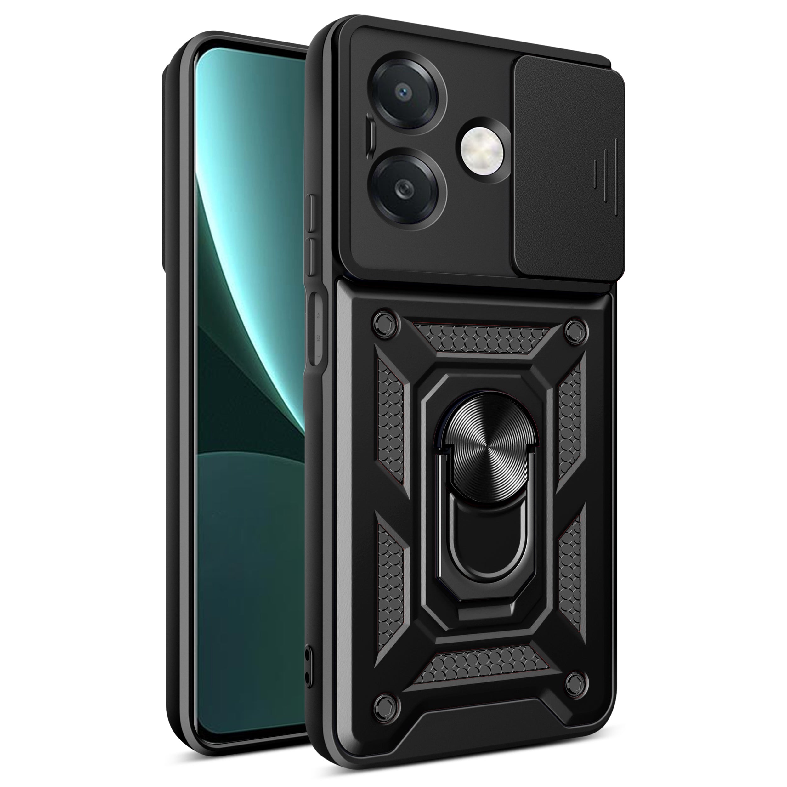 iCatchy for Oppo A60 5G Case, Slide Camera Full Body Protective Shockproof Silicone Tough Hard Armour Military Protective Cover compatible For Oppo A60 5G Case image 0