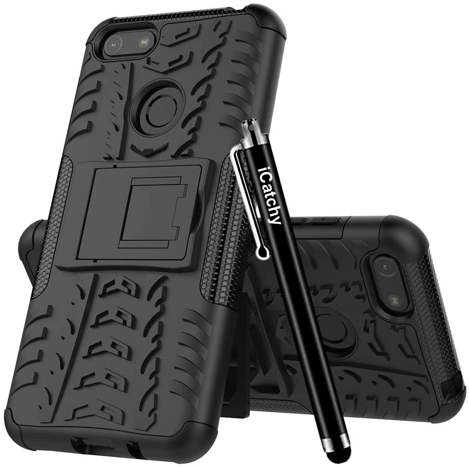 iCatchy Compatible with Motorola Moto E6 Play Case Heavy Duty Tough Rugged Shockproof Hybrid Kickstand Hard Case Cover for Moto E6 Play Phone Cover image 0