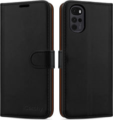 iCatchy for Motorola Moto G22 Case Leather Wallet Book Flip Folio Stand View Cover Magnetic Closure with Card Slots and Kickstand Cover for Motorola Moto G22 Phone image 0