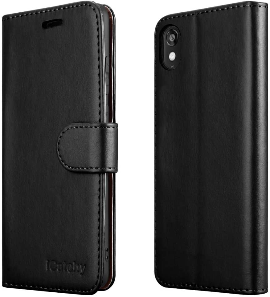 iCatchy For Huawei Y5 2019 Case Leather Wallet Book Flip Folio Stand View Cover Pouch Compatible with Huawei Y5 2019 image 0