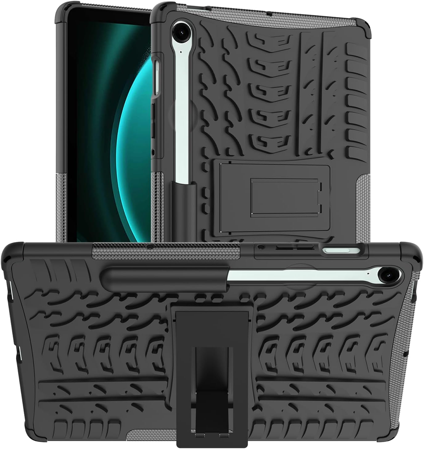 iCatchy Case for Samsung Galaxy Tab S9 FE (12.4'' Inch) Heavy Duty Hard Tough Dual Layer Hybrid Shockproof Cover compatible with Samsung Tab S9 FE (Model: SM-X510/ SM-X516/ SM-X518) Tablet Case image 0