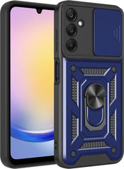 iCatchy Case for Samsung Galaxy A25 Phone Camera Cover Shockproof Heavy-duty Military Rugged Ring Holder Kickstand for Samsung A25 5G