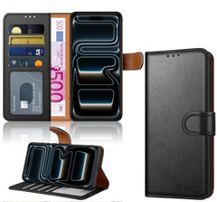 iCatchy for iPhone 17 Pro Max Case with 4 Card Slots Leather Wallet Flip Book Magnetic Closure Kickstand Shockproof Protective Phone Cover compatible with iPhone 17 Pro Max