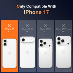 iCatchy for iPhone 17 Compatible with Magsafe Military Grade Drop Protection Anti Yellowing Cell Phone Cover - Rugged Shockproof Protective Transparent Case (Clear)