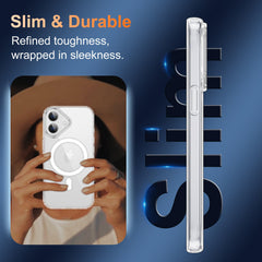 iCatchy for iPhone 17 Compatible with Magsafe Military Grade Drop Protection Anti Yellowing Cell Phone Cover - Rugged Shockproof Protective Transparent Case (Clear)